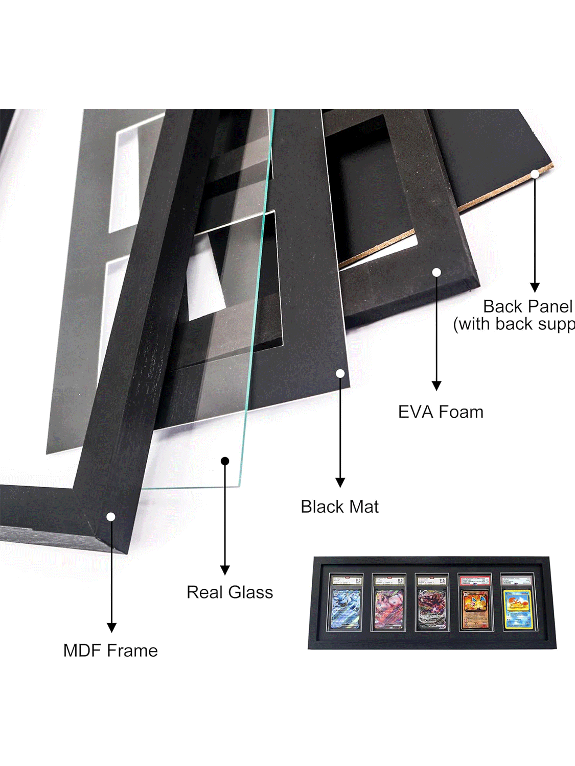 Trading Card Display Frame for PSA Graded Cards