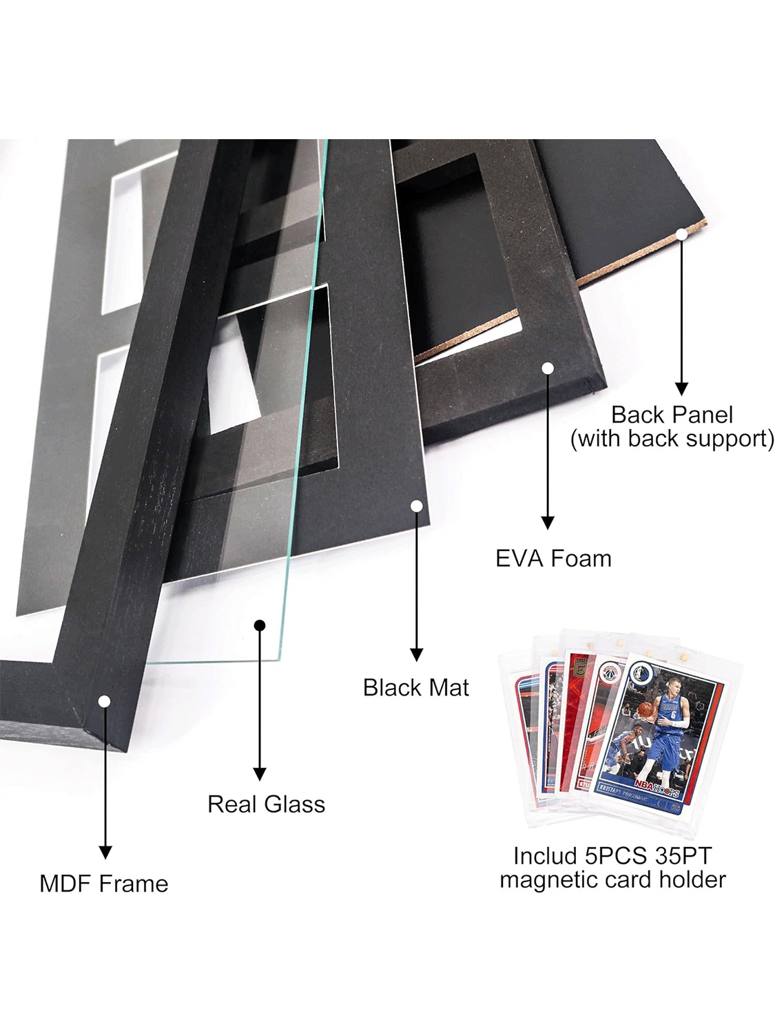 Trading Card Display Frame for Standard Trading Cards