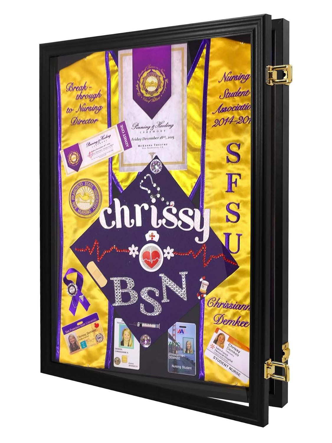 17x23 Inch Front Open Shadow Box Display Frame for Keepsakes